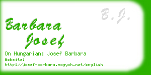 barbara josef business card